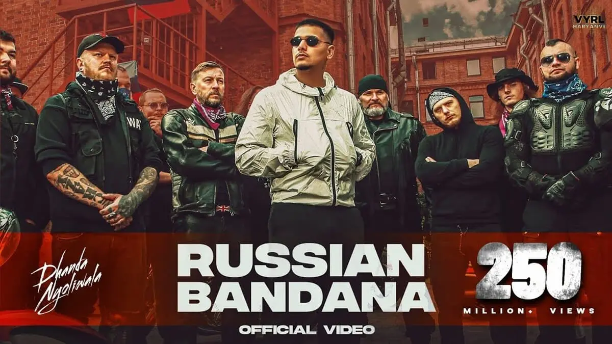 Russian Bandana Song Lyrics Poster– Dhanda Nyoliwala